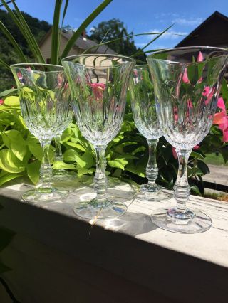 , Vintage Lead Crystal Wine Glasses,  Set Of 6