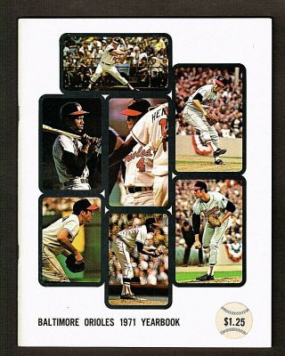 1971 Baltimore Orioles Yearbook,  Brooks Robinson,  Jim Palmer,  Earl Weaver