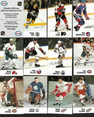 1988 - 89 Esso All - Stars Nhl Hockey Complete Set Of 48,  Header Card,  Nrmt,