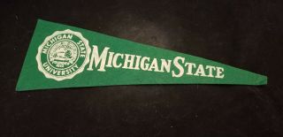 Michigan State Spartans 2 Mini Vintage Wool Pennant With Holder