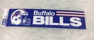 Buffalo Bills Vintage Bumper Sticker Vinyl Made In Usa Asco Nfl