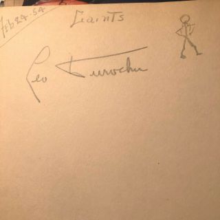 National League 75th anniversary book 1951/ Leo Durocher ' s autograph in the back 2