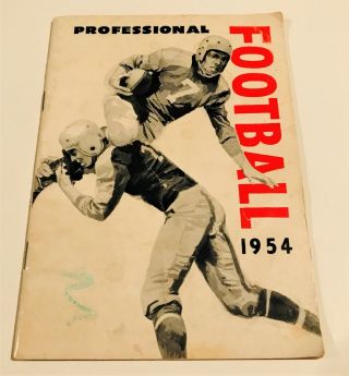 1954 Professional Football Guide Record Book Washington Redskins Amoco