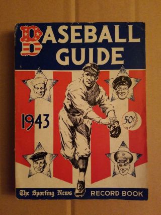 1943 The Sporting News Baseball Guide Record Book Official Rules And Regulations