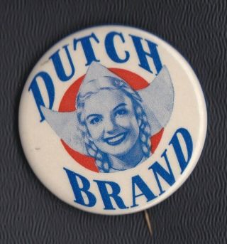 Vintage Ad Pinback For Dutch Brand A Line Of Products From Johns - Manville 2 "