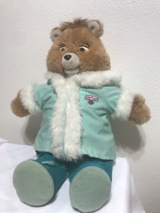 Rare Vintage 1984 - 1985 Teddy Ruxpin Talking Bear And Tape Worlds Of Wonder