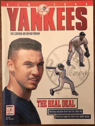 York Yankees 1996 Scorebook And Program,  Derek Jeter Cover,  Yankee Stadium