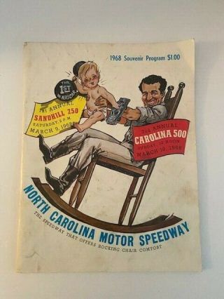 Vintage Nascar Souvenir Program 1968 North Carolina Motor Speedway Petty