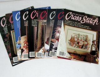 9 Vintage Issues For The Love Of Cross Stitch Pattern Magazines Premier 89 90 93