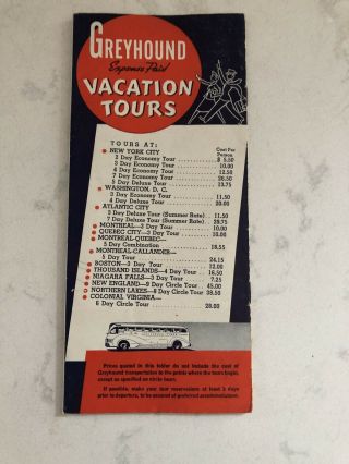 Vintage 1937 Greyhound Bus Travel Brochure Expenses Paid Vacation Tours