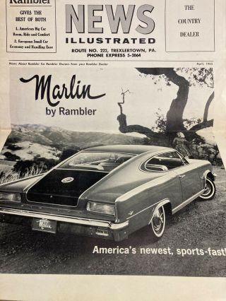 1965 American Motors News Dealership Mayo,  Motors Trexlertown,  Pa Rambler