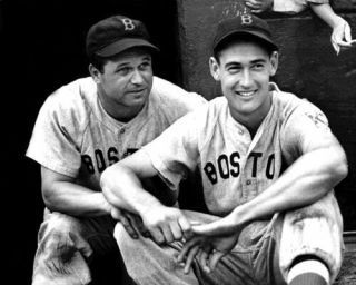 1939 Boston Red Sox Jimmie Foxx & Ted Williams Glossy 8x10 Photo Baseball Print