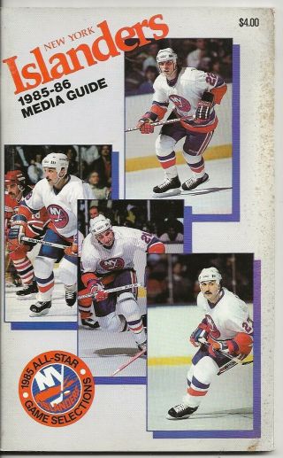 1985 - 86 York Islanders Nhl Hockey Media Guide Record Book Bryan Trottier