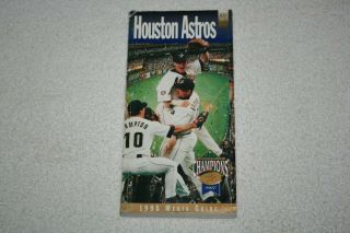 1998 Houston Astros Media Guide Jeff Bagwell Randy Johnson Craig Biggio