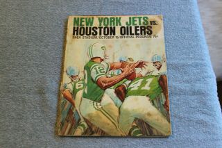1967 (oct.  15) York Jets Afl Football Program V Houston Oilers