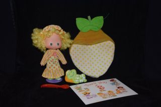 Vintage Strawberry Shortcake Lemon Meringue Sweet Sleeper Doll W/pet Frog