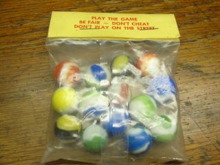 Vintage Bag Of Marble King Marbles With 2 Bumblebees