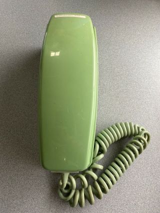 Vintage Bright Green Rotary Slim Line Trim Line Phone Desk/wall Marked Aecd