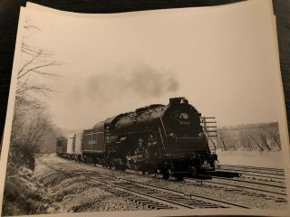 Reading Co 2112 T 1 With Freight Train 8x10 Railroad Photo