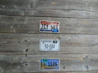 Wyoming Idaho Nebraska Motorcycle License Plates All Paint Plates