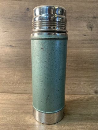 Vintage Stanley Aladdin Thermos A - 1357 Green Quart Wide Mouth Made In Usa