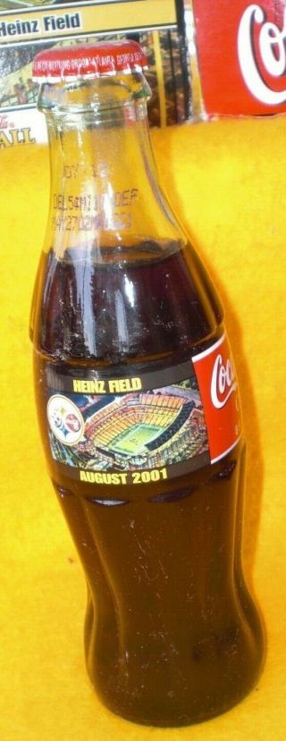 1 - Pittsburgh Steelers Heinz Field 2001 Regional Coca - Cola Single 8 Oz.  Bottle