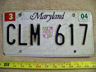 2004 Maryland License Plate (sticker)