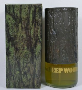 Vintage Avon Cologne Spray Tree Log Decanter Deep Woods