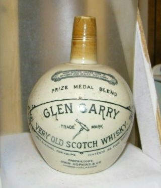 Antique Pottery Jug - Glen Garry Old Scotch Whisky John Hoplins London