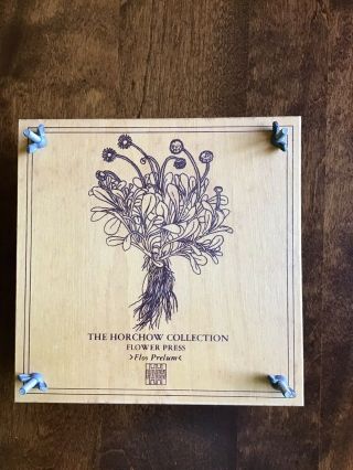 Vintage Flower Press Kit Set Wood By Horchow - England