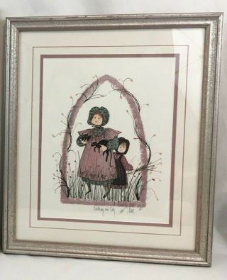 Reserved For Lvmy2cats: Signed Numbered Print P.  Buckley Moss Walking Our Cats