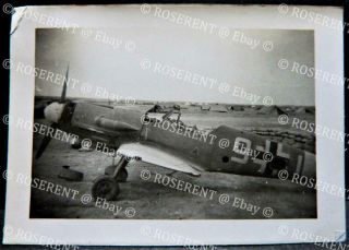 Ww2 Desert War - An Abandoned Luftwaffe Me 109 9,  1 - Photo 9 By 6.  5cm