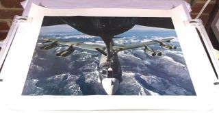 Kc - 135 Stratotanker Refueling B - 52 Stratofortress U.  S.  Air Force Photo Poster