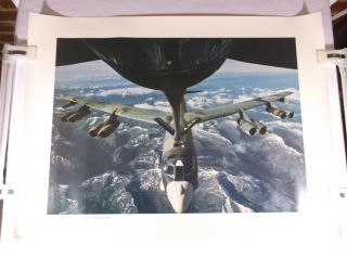KC - 135 Stratotanker Refueling B - 52 Stratofortress U.  S.  Air Force Photo Poster 2