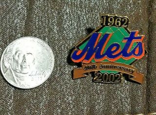 York Mets 40th Anniversary 1962 - 2002 Enamel Pin Shea Stadium,  MLB baseball 2