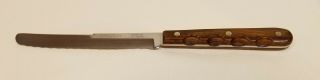 Vintage Case Xx M 254 Miracl - Edge Steak Knife 4 - 1/2 " Serrated Blade Rosewood Hdl