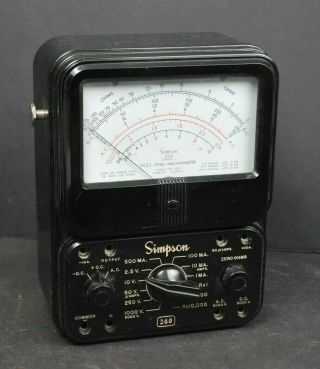 Vintage Simpson Volt Ohm Multimeter Milliammeter 260 Series 3