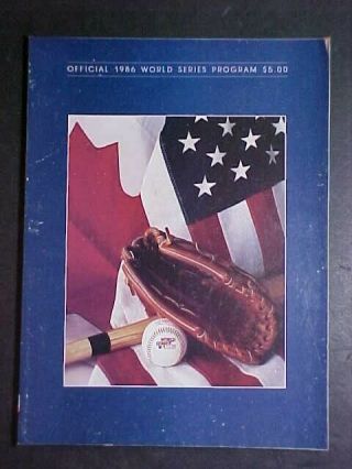 Official 1986 World Series Program York Mets/boston Red Sox