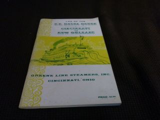 Log S.  S.  Delta Queen Greene Lines Steamers Cincinnati To Orleans