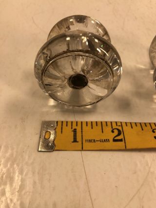 4 Large Antique Drawer Cabinet Door Pull Glass Vintage Knob Clear old Victorian 2