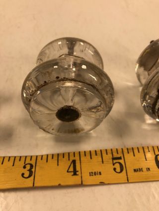 4 Large Antique Drawer Cabinet Door Pull Glass Vintage Knob Clear old Victorian 3