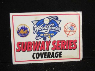 2000 World Series (subway Series - Yankees Vs.  Mets) Newspaper Vending Header
