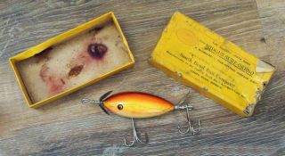 Vintage South Bend Midget Surf Oreno 962 Wood Fishing Lure & Correct Box