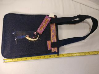 Vintage Harry Potter Tote Bag Denim Fabric w/ Carry Straps Purple Yellow NWT 2