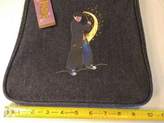 Vintage Harry Potter Tote Bag Denim Fabric w/ Carry Straps Purple Yellow NWT 3