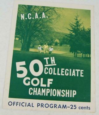 1947 Antique Golf Ncaa Championship Program