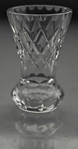 Vintage Retro Cut Crystal Bud Posy Vase 11 Cm High 260g Euc