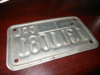 California 2004 motorcycle license plate 3