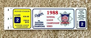 1988 Mets Dodgers NLCS Game 2 Full Tickets: Belcher 10 Ks; LA Wins World Series 2