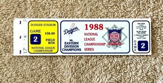 1988 Mets Dodgers NLCS Game 2 Full Tickets: Belcher 10 Ks; LA Wins World Series 3